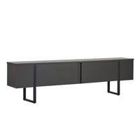 soporte de tv de madera onera - 180 x 30 x 50 cm - antracita  negro