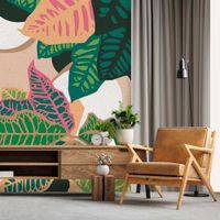 papel pintadohojas exoticas 208x270cm