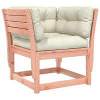 sofa de jardin  sofa de exterior con reposabrazos cojines madera maciza douglas