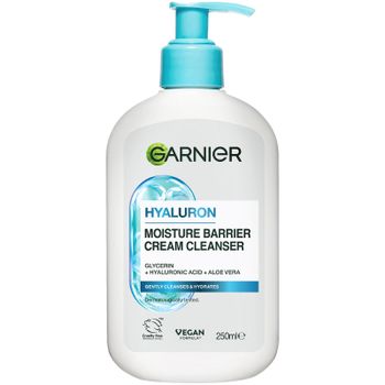 Garnier Hyaluron Barrier Protect Cream Cleanser, with Glycerin + Hyaluronic Acid + Aloe Vera 250ml