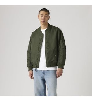 Levi's para hombre. 005AL-0001 Chaqueta Bomber MA1 verde (XL), Casual, Poliamida