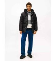 tommy jeans para hombre dm0dm22249 abrigo basic negro xl casual poliester