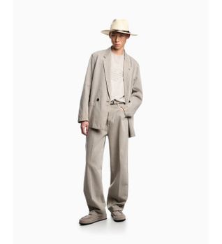 Emporio Armani para hombre. EM004911_AF13715 Camiseta Sencilla beige (XXL), Casual, Algodón, Manga corta