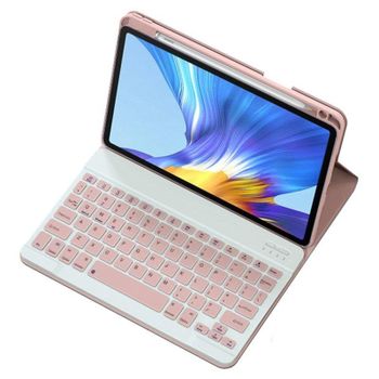 Funda con Teclado Bluetooth Royal Bailey Rosa para Huawei MatePad 10.4