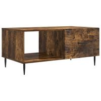 mesa de cafe roble ahumado 90 x 50 x 40 cm madera de ingenieria vidaxl