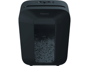 Destructora de papel - Fellowes LX65, Tecnología Seguridad SafeSense, Negro