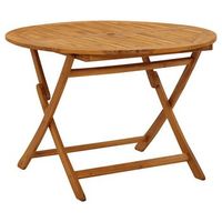 mesa plegable de jardin  mesa de exterior de madera maciza de acacia 110 cm