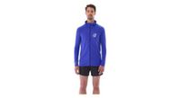 compressport 3d veste thermo capucha sin costuras azul
