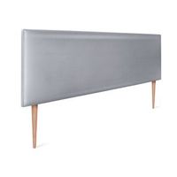 cabecero de polipiel liso 135x105cm con patas camas 120135 - plata