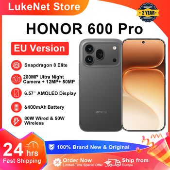 Teléfono Inteligente HONOR 600 Pro 5G, Snapdragon 8 Elite, IA de 200MP, Ultra Night, 6400mAh, Supercarga de 80W, Carga Inalámbrica de 50W, Pantalla AMOLED de 6.57'', Botón IA