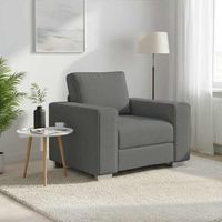 vidaxl sillon gris oscuro 100 cm tela