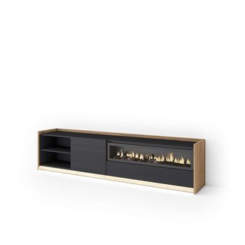 Mueble Tv Mijas-02 Con Chimenea Y Luces Led Regulables