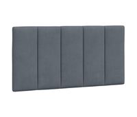vidaxl cabecero de cama acolchado hanko terciopelo gris oscuro 100 cm