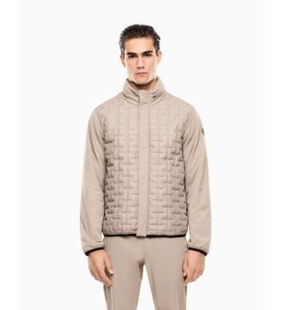 EA7 para hombre. 7M001295_AF21441 Chaqueta Golf Pro Beige (XS), Negro, Casual, Deportivo, Sportswear, Poliéster