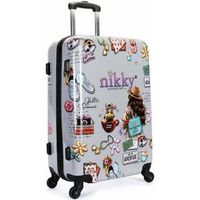 nikky by nicole lee bolsa de viaje conjunto 3 maletas de plastico abs nikky world para mujer