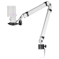 microfono profesional mars gaming mmicxt white microfono de estudio de alta definicion adc 192khz dynamic argb ring