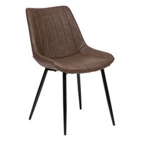 silla olwen efecto cuero marron