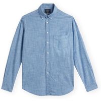 portuguese flannel camisa manga larga chambray shirt para hombre