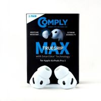 comply truegrip max  almohadillas de espuma viscoelastica premium de repuesto para apple airpods pro 3 generacion  tecnologia smartskinr  excelente aislamiento del ruido  blanco talla m 1 par
