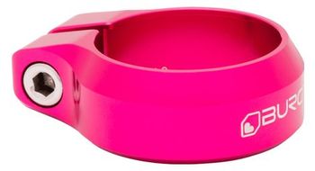 Abrazadera de sillin de aluminio rosa burgtec