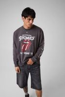 camiseta estampada de manga larga gj x rolling stones