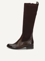 caprice boots brown made of leather and synthetic with block heel size 385