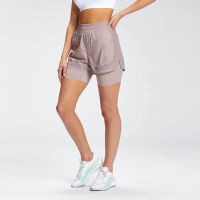 mp womens velocity running double layer shorts - fawn - xs