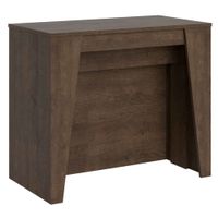 consola extensible 90x48296 cm efecto madera nogal