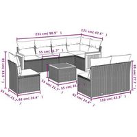 conjunto combinado de ocio para el jardin incluye cojines conjunto de nueve piezas