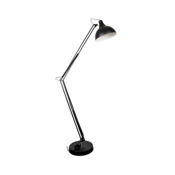 Lámpara De Pie Antigona Lumit Articulada Con Altura Ajustable Negro Ø30 Cm