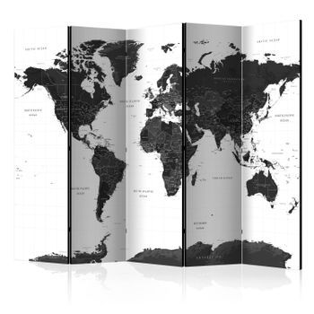 Biombo - Black And White Map Ii [room Dividers]