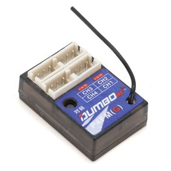 Dumborc P4FM(G) receptor RC de 2.4GHz 4CH con soporte de giroscopio para transmisores de radio X4 X5 X6 X6PM DDF-350