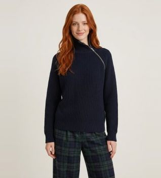Bellerose para mujer. BW262945 K1765F Jersey Dorry marino (XS), Casual, Lana, Manga larga