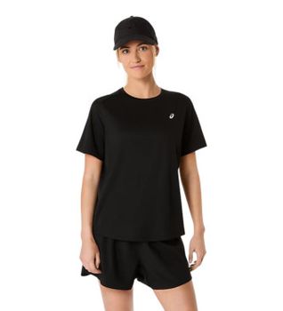 Asics para mujer. 2012D170 Camiseta Core Ss negro (XS), Deportivo, Sintético, Running, Multideporte, Manga corta