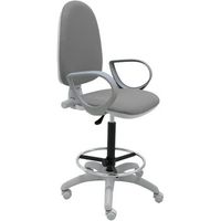 silla de escritorio torino gris con reposabrazos - tapizado gris oscuro
