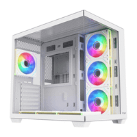caja atx fsp m341 cristal templado dual chamber 7xargb disipador max 160mm gpu max 410mm blanco