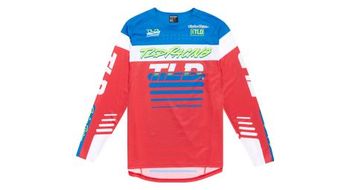 Camiseta de manga larga sprint de troy lee designs rojo azul