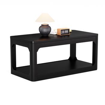 Mesa De Centro - Mueble Para Salón Y Dormitorio - Mdf - Negro (100x50x44.5cm)