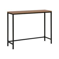 consola con tablero de madera oscura patas negras 100 x 30 cm pasillo de sala de estar de estilo industrial tulia