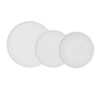vajilla porcelana blanca reforzada 12 piezas - 4 personas bidasoa fosil - blanco apto microondas