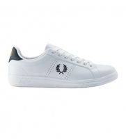 fred perry para hombre b6312-567 zapatillas de piel b721 blanco 45 plano cordones casual