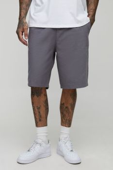 Tall Elasticated Waist Baggy Fit Shorts, Gris