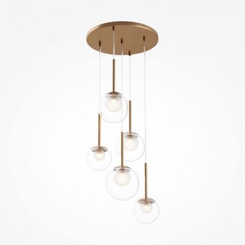 Lámpara colgante basic form transparente (5 luces)