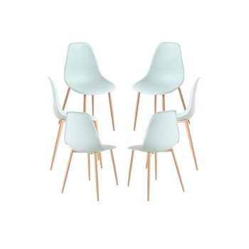 Pack 6 Sillas Mykle De Polipropileno 85*46*38 Cm - Celadón