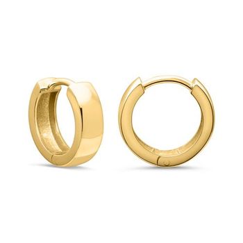 Pendientes de aro clásicos de oro amarillo 8 quilates
