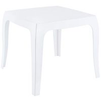 mesa auxiliar queen plastico blanco brillante 51x51x43 cm clp