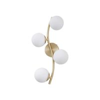 lampara de pared de vidrio dorado