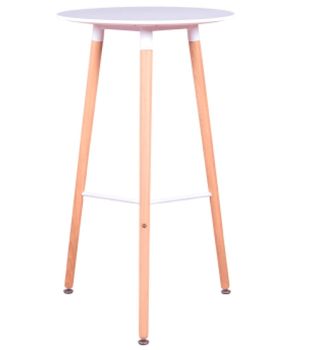 Mesa alta estilo nórdico, blanco