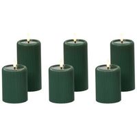 conjunto de 6 decoraciones de navidad led para interiores vela accesorio de parafina verde noisette