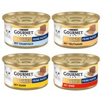 purina gourmet gold mousse 48 x 85 g - pack ahorro - pack mixto i atun  pollo buey  pavo
